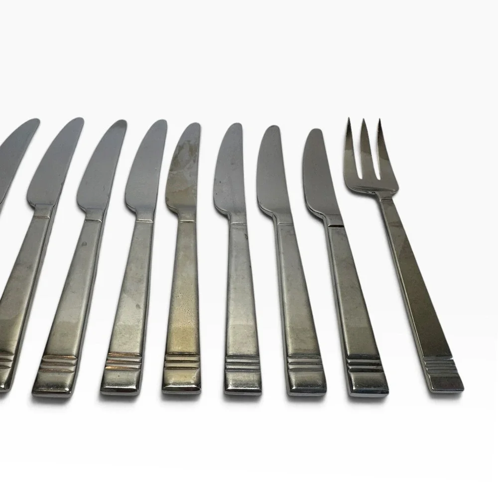 16pc Lenox Tin Can Alley Flatware 18/8 Stainless Steel Modern Pattern - Read